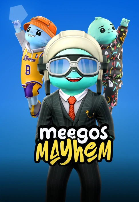 Meegos Mayhem game with playful characters in a chaotic cartoon-style world